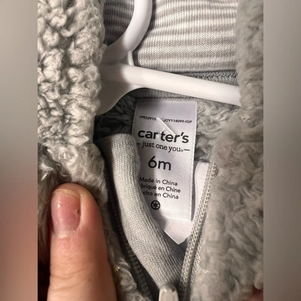 Carter's Soft Gray Baby Fleece Jacket